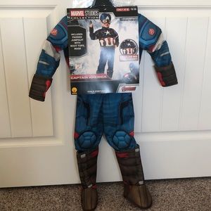 Captain America costume w/Mask(Toddler boys 3T-4T)